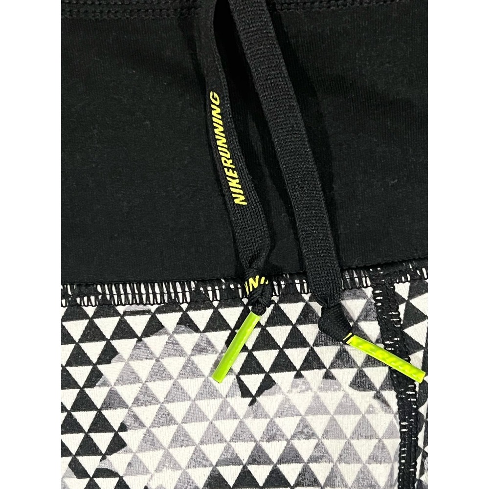 Women's Dri-fit Capri Leggings, White and Black, XS, #521-H - Picture 2 of 4